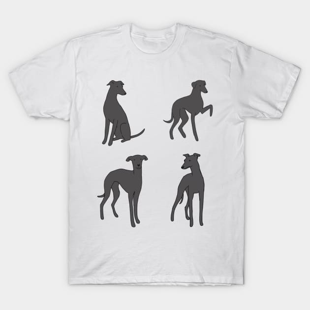 italian greyhoun pack T-Shirt by Mayarart